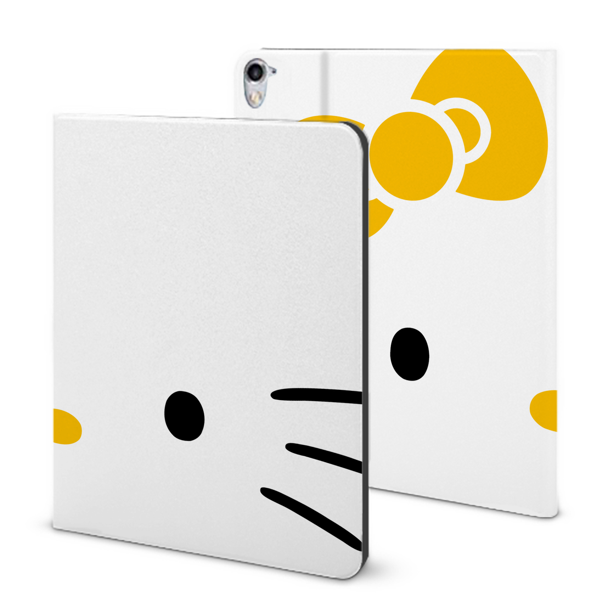 （画像用） Hello Kitty ハローキティ IPad ケース ブック型 PUレザー TPU 耐衝撃 軽量 薄型 ペン収納なし 全面保護 IPad 各モデル対応